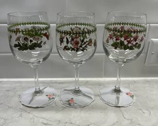 M131 - $30. 8 Pc Portmerion Wine Glasses
