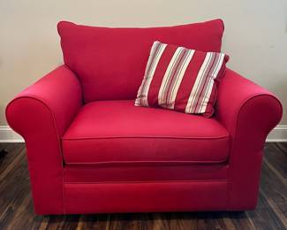 M9 - $400. Craftmaster Oversized Chair. Measures 48" wide x 37" deep x 36" tall. Upholstery is clean and in very good condition - color is bright. No fading noted. 