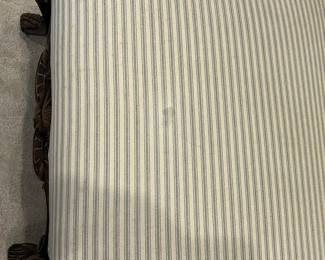 M32 - $60. Upholstered Bench. Measures 40" wide x 19"deep x 18" tall. Has some minor staining on upholstery. 