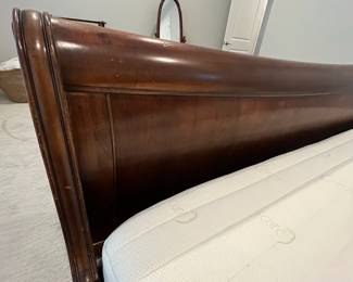 M34 - $225. King Bed Frame. NO Mattress included. Measures 81" wide x 95" long. Footboard is 36" tall. Headboard is 59" tall. 