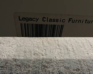 M38 - $450. Universal Furniture Queen Bed - off white. Measures 69" wide x 88" deep x 69" tall. Sturdy and in very good condition. (Clean Earth Care Mattress included if you'd like it.)