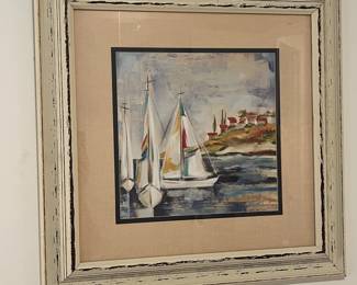 M44 - $40. Sailboat I from Paragon Picture Company. Framed it measures 25.5" square. 