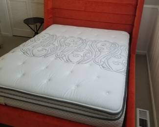 Upholstered full-size bed