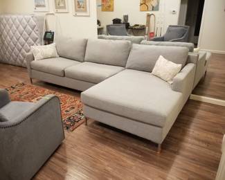 Contemporary gray sectional sofa