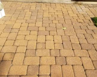 Red hardscape pavers