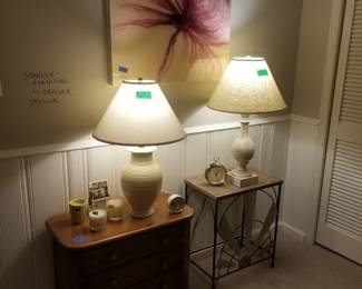 Accent furniture; table lamps
