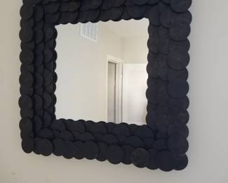 Metal frame wall mirror