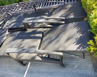 All weather wicker chaises