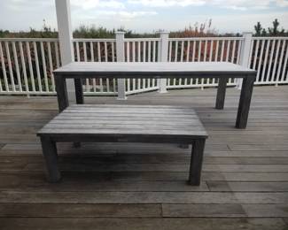 Kingsley Bate patio dining table & coffee table