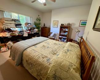 MCM bedroom set and bed and bath linens