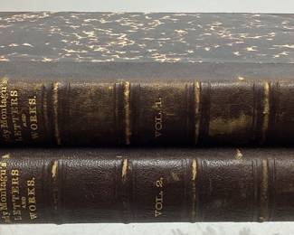 1837 THE LETTERS AND WORKS OF LADY MARY WORTLEY MONTAGU VOL 1 & 2