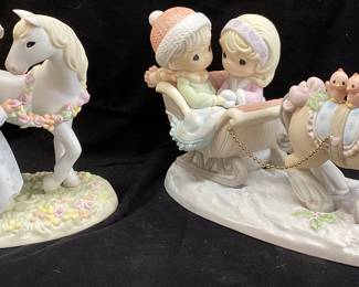 (2) PRECIOUS MOMENTS LIMITED EDITION FIGURINES, PEACE IN THE VALLEY & I WILL BE GLAD AND REJOICE IN YOU