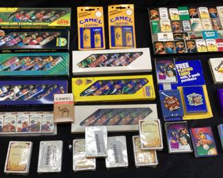 RJR CAMEL CIGARETTES LIGHTERS, HARD PACK CAMEL JOE & CAMEL JOE POKER CARD COLLECTION