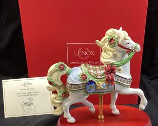  LENOX 2014 CHRISTMAS CAROUSEL HORSE WITH BOX