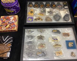 ASSORTED RJR CAMEL JOE TIN, KEY CHAINS, ASHTRAY, PINS