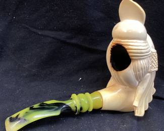  VTG. MEERSCHAUM SEPIOLITE TURKISH TOBACCO PIPE, WITH CASE