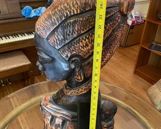 #104 Vintage African Wood Art Carving - 25" $75.00