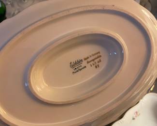 #73 Edelstein Bavaria Bone China - German "Honeysuckle" : Lidded Tureen and Cream and Sugar Set $40.00