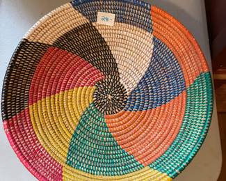#112 Colorful African Sweetgrass Basket $28.00