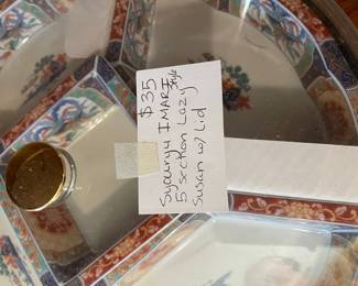 #107 Syouruu Irami Style- Lazy Susan w/5 removable Sections and lid $35.00