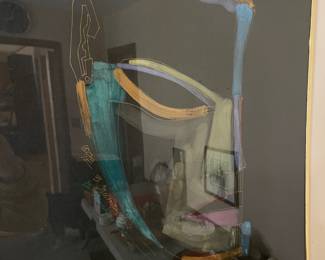 #121 Vintage Original Art Work 1993 - Half Face signed "B. Crump" $35.00