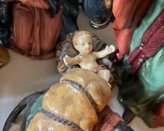 #79 Kirkland Porcelain Christmas Nativity - 10 piece $60.00