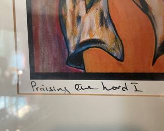 #98 Adeola Davis Aiyeloja Signed "ADA" Print Signed: "Praise the Lord 1 +2" $50.00
