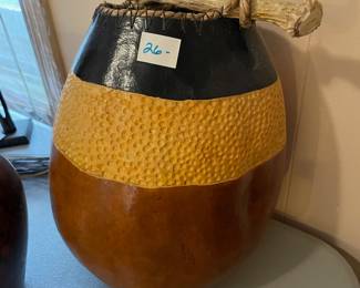 #111 African Bucket with antler handle (as is wear) $26.00