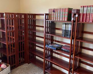 #22 Folding wood bookshelves - Set of 6 - 60h x 27.5w x 12d (40 each) $240.00