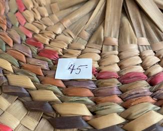 #125 Woven Seagrass Basket with Handles and Lid $45.00