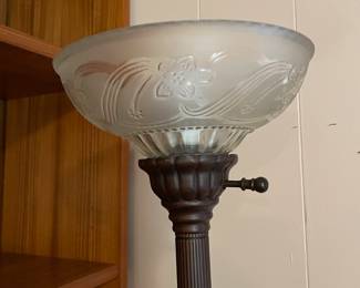 #32 Floor Lamp with Glass Top - 68.5" tall $75.00