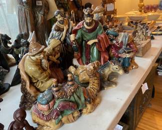 #79 Kirkland Porcelain Christmas Nativity - 10 piece $60.00
