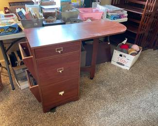 #26 Filing cabinet w magazine rack and fold down table - 30.5h x 22w x 16d $20.00