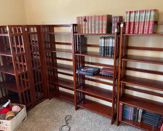 #22 Folding wood bookshelves - Set of 6 - 60h x 27.5w x 12d (40 each) $240.00