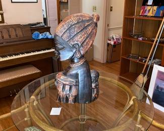 #104 Vintage African Wood Art Carving - 25" $75.00