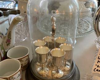 #90 Silver Plated Cordial Tray $20.00