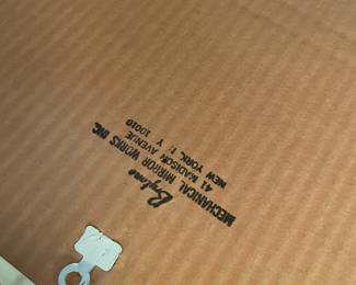 #69 MCM 2pc Set Bryton Mechanical Mirror Chinese Silk Bird Print Wall Art - 29x13 $60.00