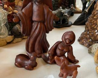 #80 1997 House of Lloyd Pieces of nativity scene - 3 pieces: Mary and 2 animals $28.00