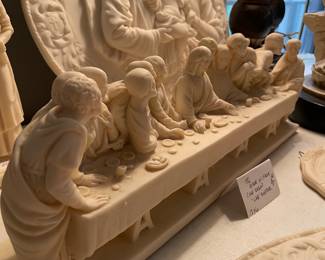 #85 Vintage Italian Cast Resin "Last supper" 17x6 $55.00
