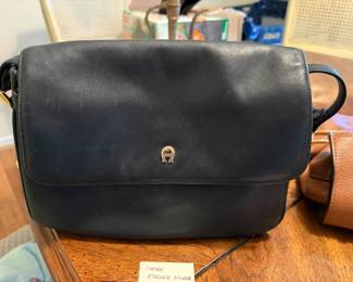 #58 Vintage Etienne Aigner Black Leather Shoulder Bag $25.00