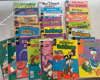Lot 9120 Vintage Comic Books Disney Mostly Whitman Donald Duck