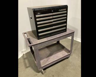 Lot 9383 Husky Tool Chest w Rolling Tool Cart
