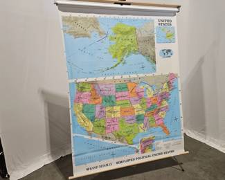 Lot 9367 Rand McNally United States Pull Down Map