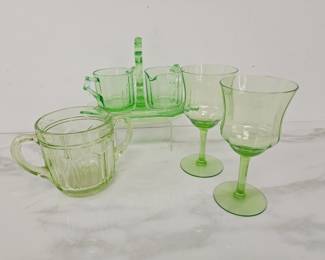 Lot 9121 Vintage Uranium Glass