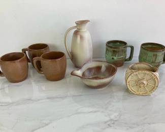 Lot 9200 Frankoma Pottery Mugs  Vases  Bowl