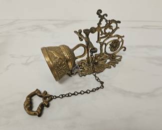 Lot 9104 Vintage Brass Monastery Wall Mount Bell