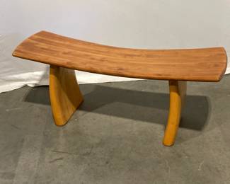 Lot 8597 Andy Perkins 2004 Signed Handmade Curved Bench