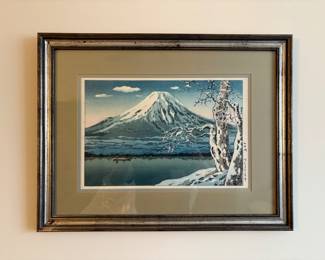 Lot 8558 Japanese Woodblock Print  Mt Fuji
