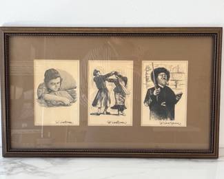 Lot 8934 Sol Schreibman Judaic Illustration Wall Art