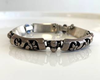 Lot 9212 Vintage Taxco TPN Mexico Sterling Silver Bracelet